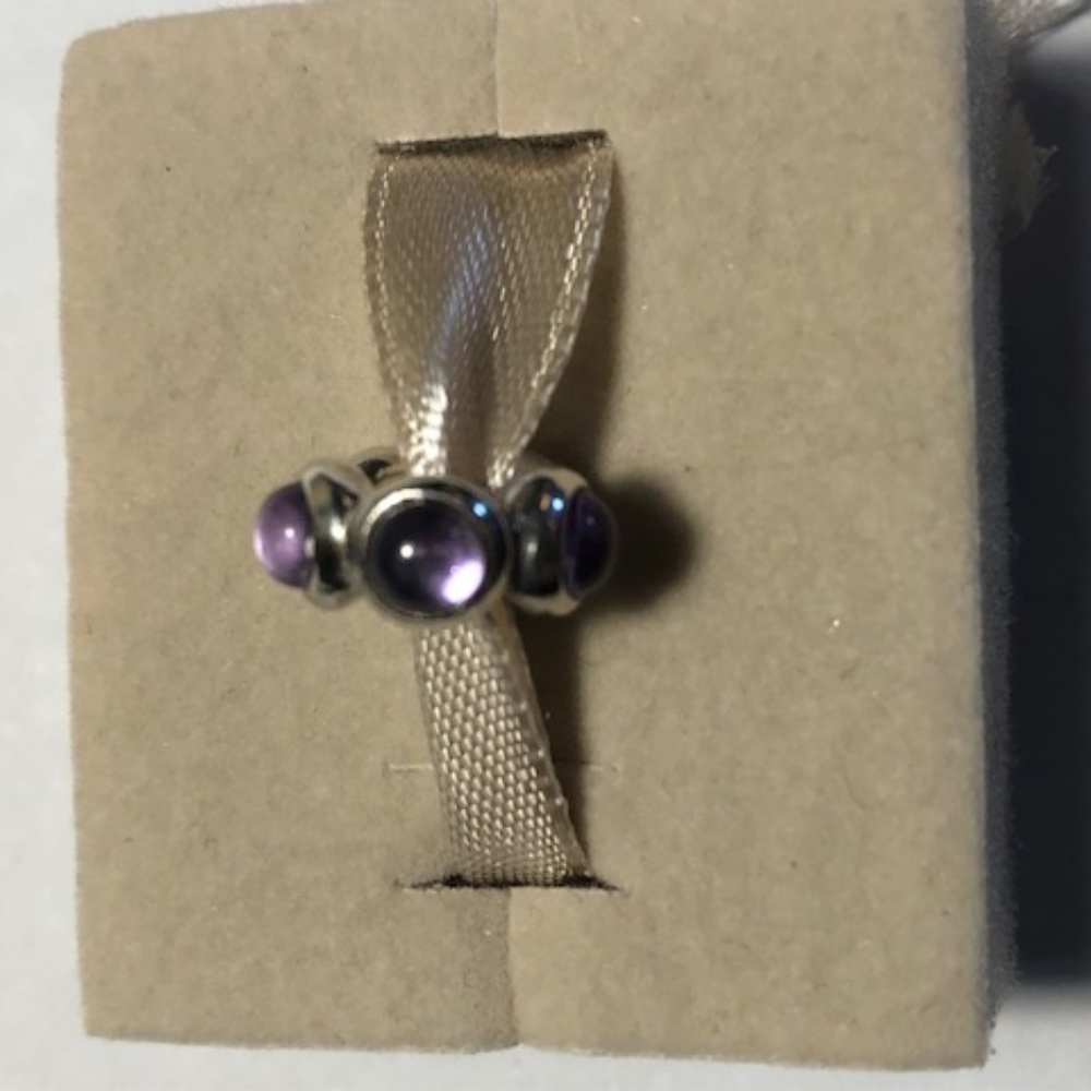 Genuine Pandora Purple Glass Bubble Charm